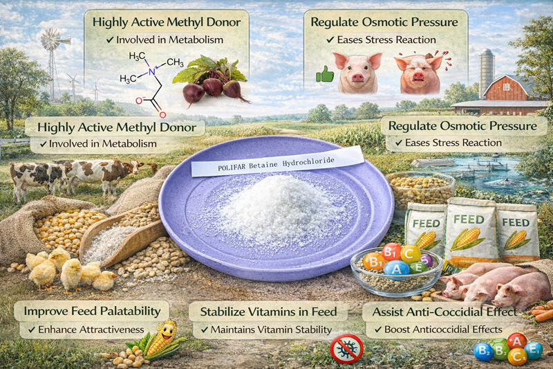 The core role of betaine in feed additives The core role of betaine in feed additives
