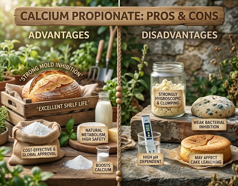 Advantages and Disadvantages of Calcium Propionate Advantages and Disadvantages of Calcium Propionate