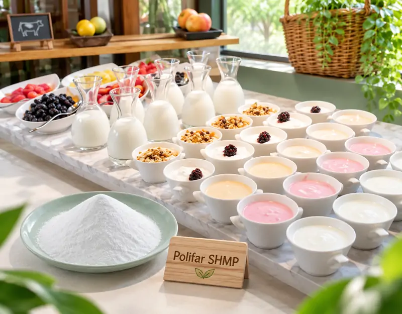 SHMP is used in dairy products